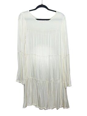 LACAUSA Capulet Baby Doll Dress, White, Size Small